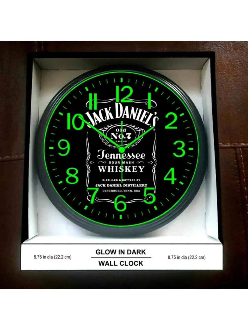 Jack Daniel's Whisky Bar Game Pool Table Garage Glow In The Dark Wall Clock New!